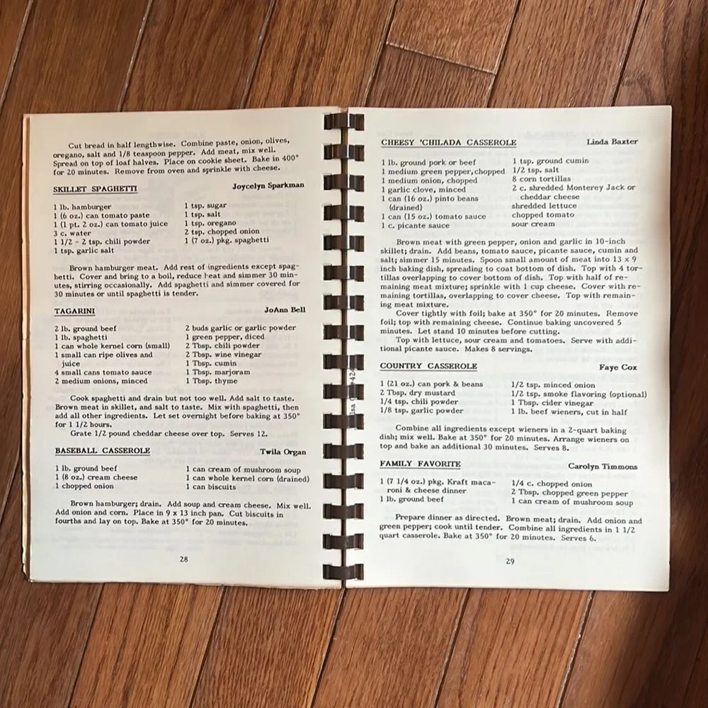 Vintage 1986 Women's Auxiliary of‎ Airport Free Will Baptist Church Cookbook